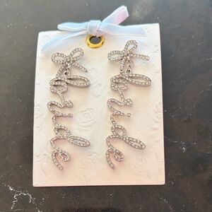 Francesca's Collections Silver 'Bride' Earrings